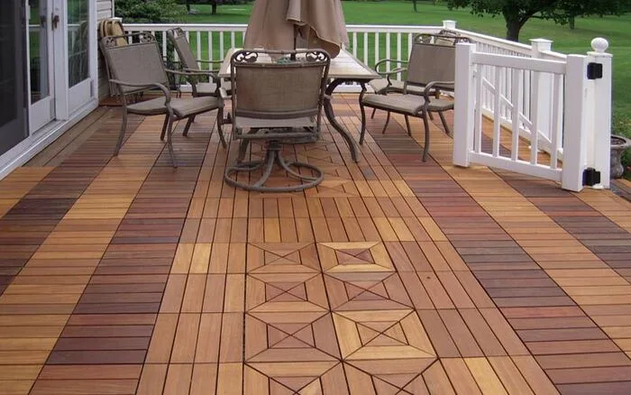 wood deck tiles outdoors