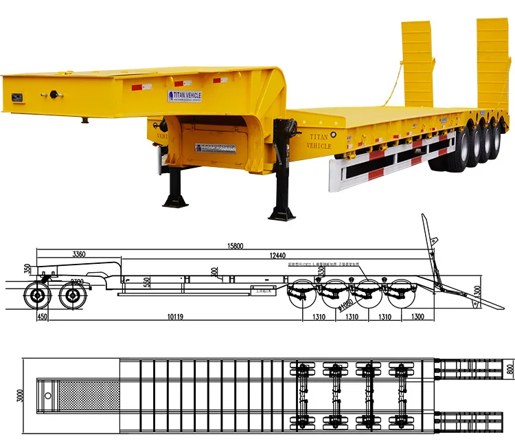 TITAN lowbed truck trailer