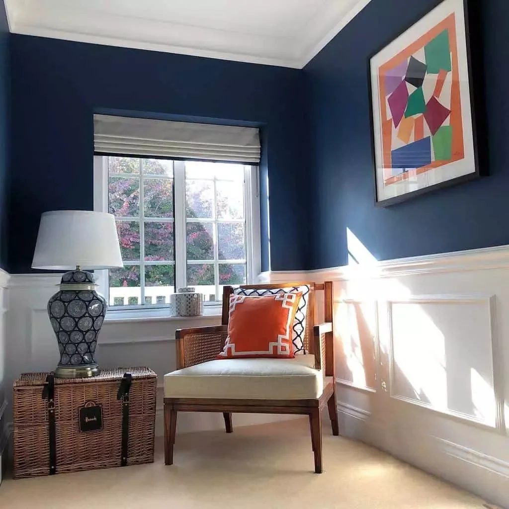 03-dark-blue-wall-paneling-ideas-half-wall-moulding